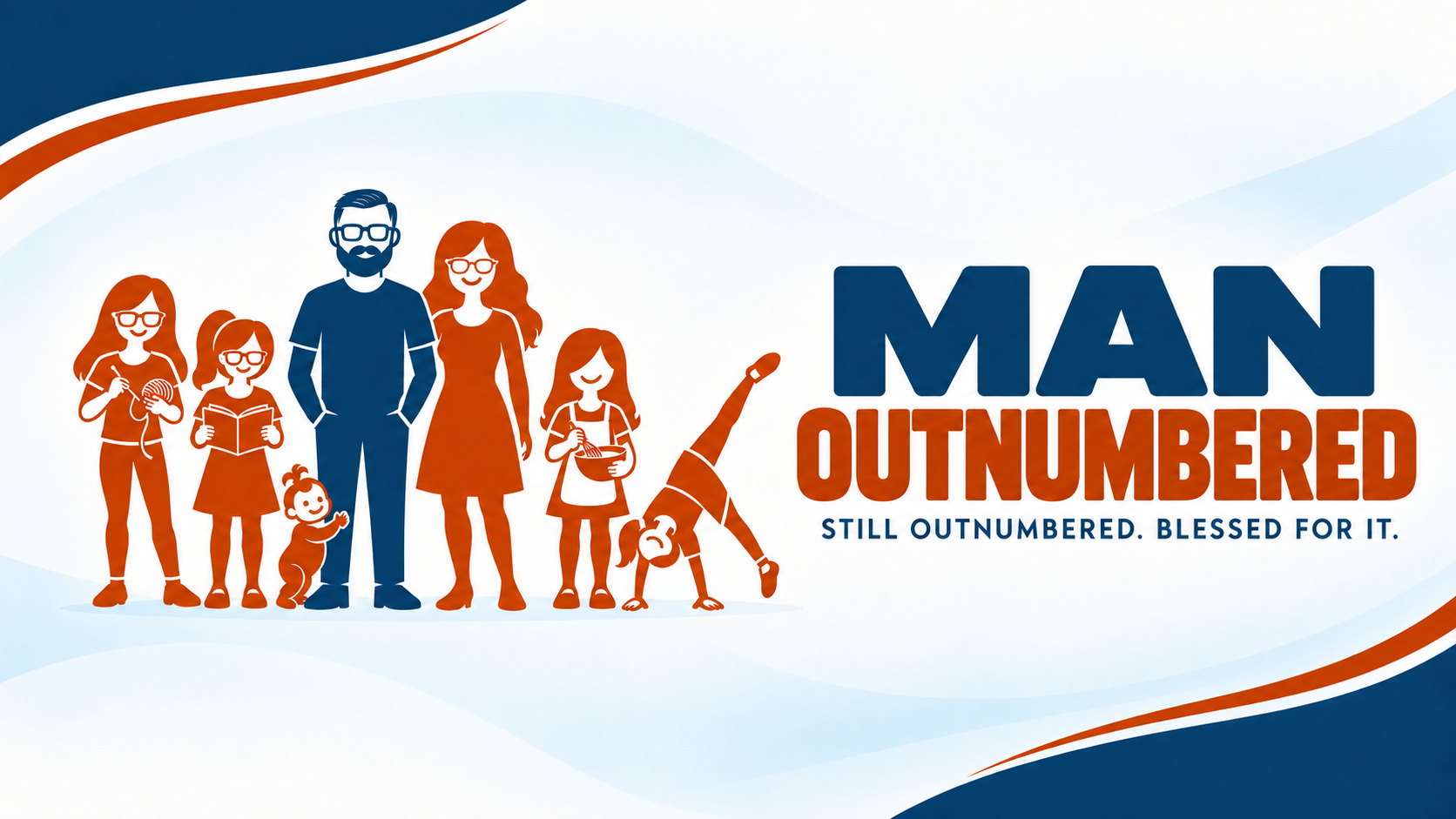 Illustration of the Man Outnumbered family